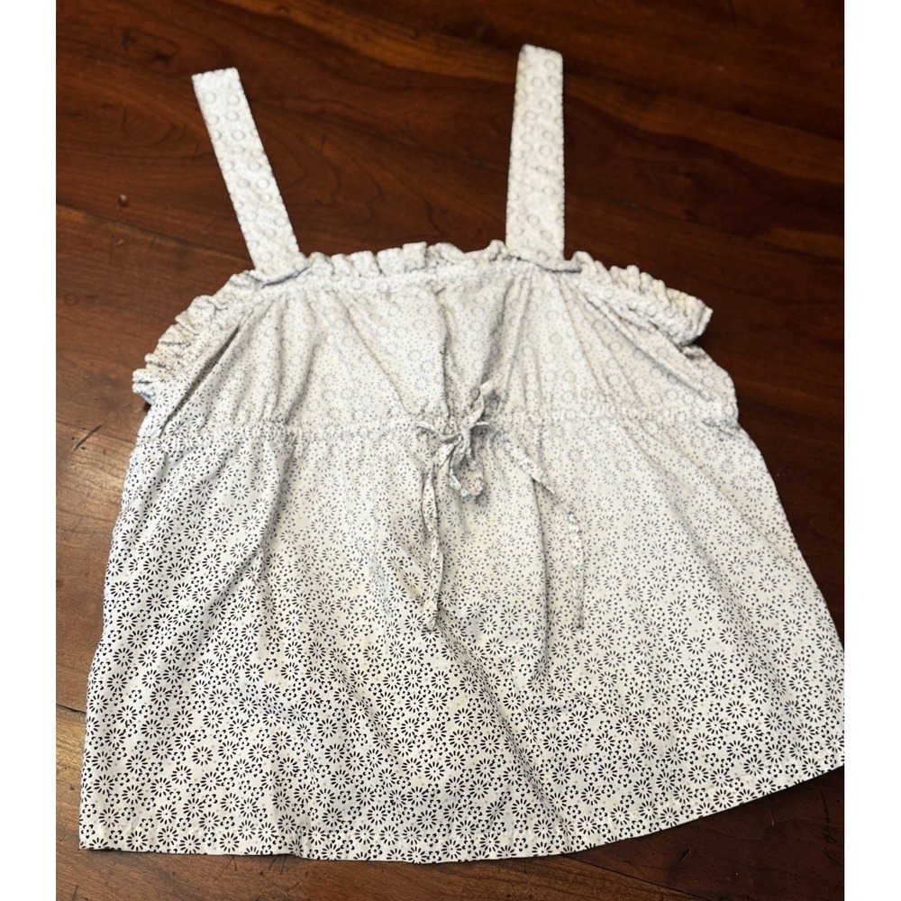 GAP Spaghetti Strap Summery Creamy White Brown Print Women's Size‎ Small